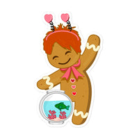 Gingerbread Corals Valentine’s Sticker